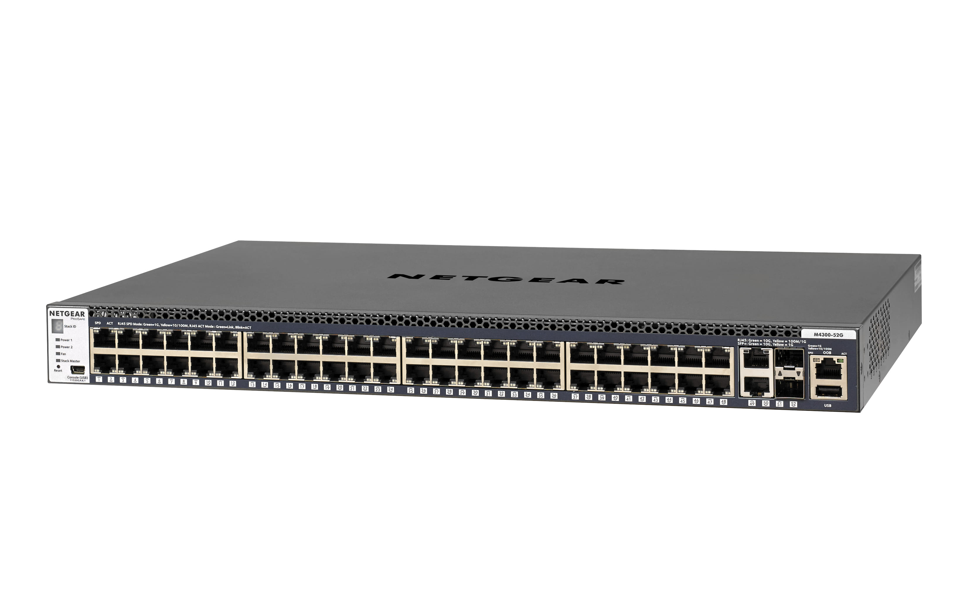 Netgear M4300-52G Managed L3 Gigabit Ethernet (10/100/1000) Black 1U