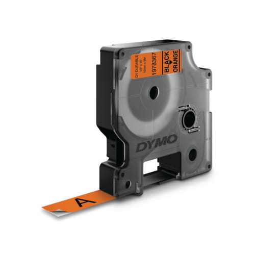 DYMO D1 Durable - Black on Orange 12mm