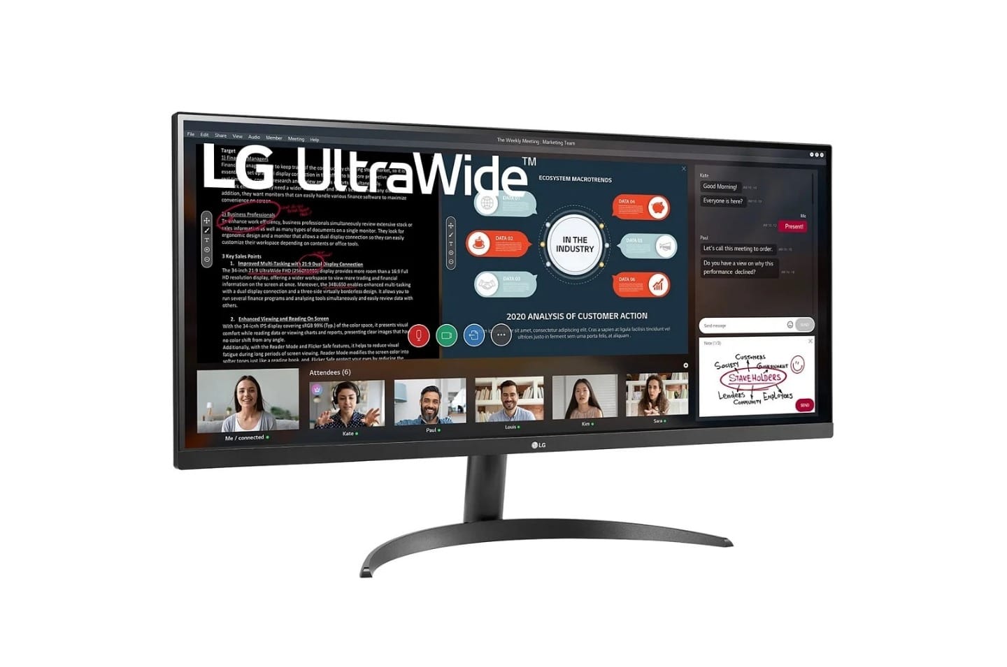 (Open Box) LG 34WP500 34" UltraWide FHD 75Hz HDR10 FreeSync Monitor