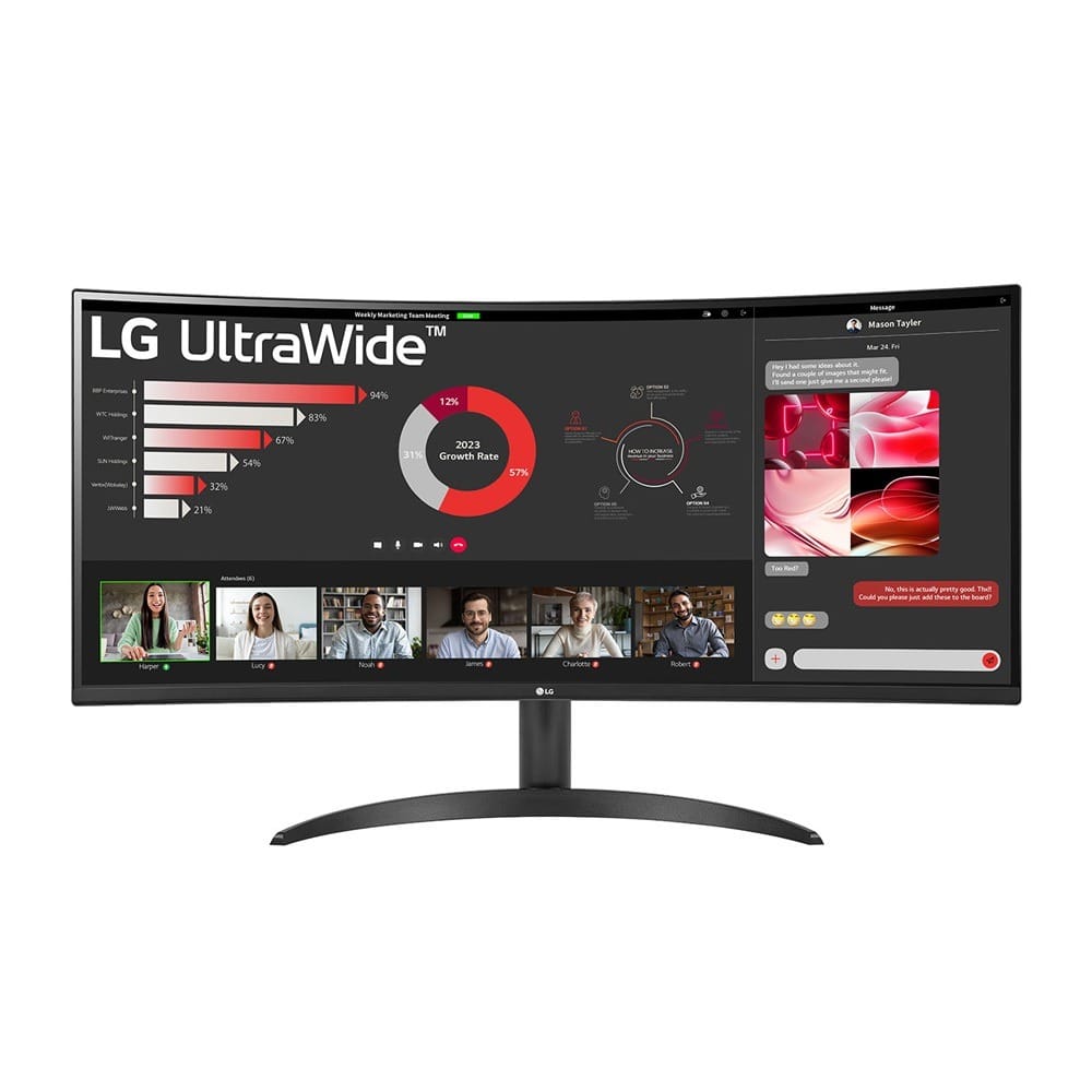 LG 34WR50QC B 34" Ultrawide QHD HDR10 100Hz FreeSync Curved Monitor