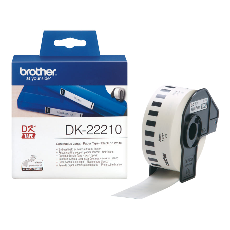 Brother Continuous White Paper Roll 29mm x 30.48m