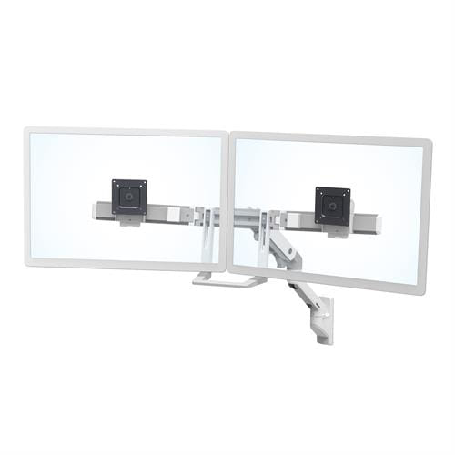 Ergotron HX Wall Dual Monitor Arm Slvr Metallic