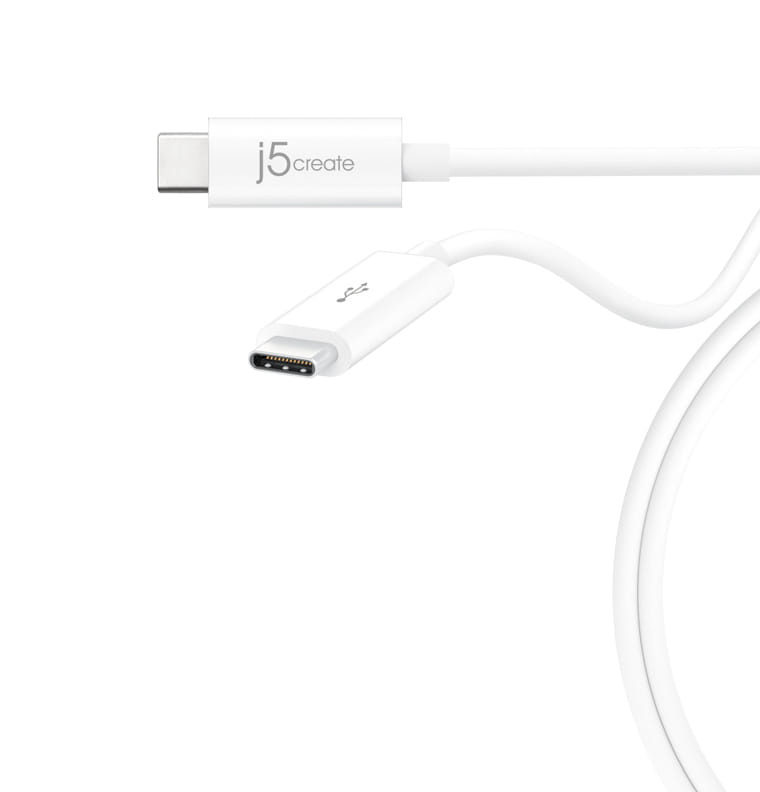 j5create JUCx01 USB Cable 0.7 m 3.2 Gen 2 (3.1 Gen 2) USB C White