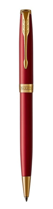 Parker Sonnet Red Lacq Gold Trim BallPoint
