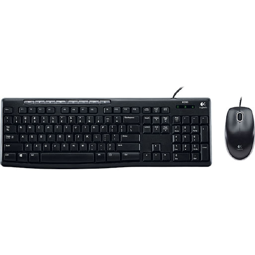 Logitech MK200 Media Corded Keyboard and Mouse Combo