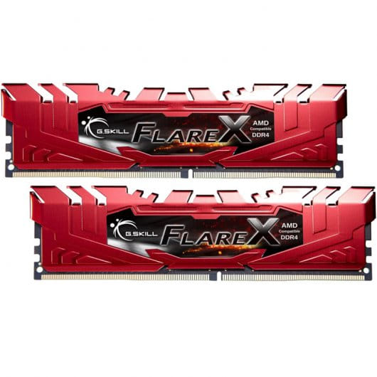 G.Skill Flarex32GB(2x16GB) 2400 DDR4 Memory Kit - Red
