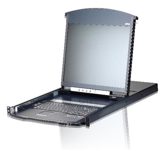 ATEN 19" Dual Rail 8-Port LCD KVM Over IP Switch