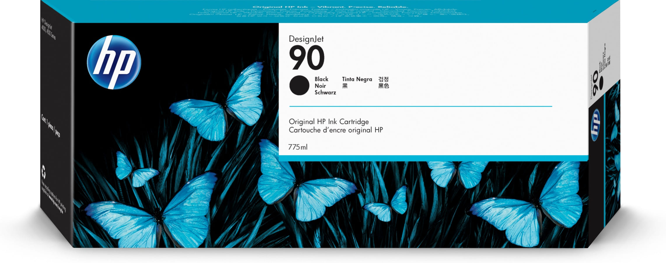 HP 90 775-ml Black DesignJet Ink Cartridge Original