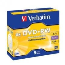 Verbatim DVD+RW 5pk Jewel Case
