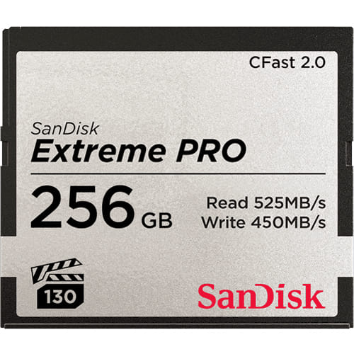 SanDisk Extreme Pro 256GB CFast 2.0 Memory Card