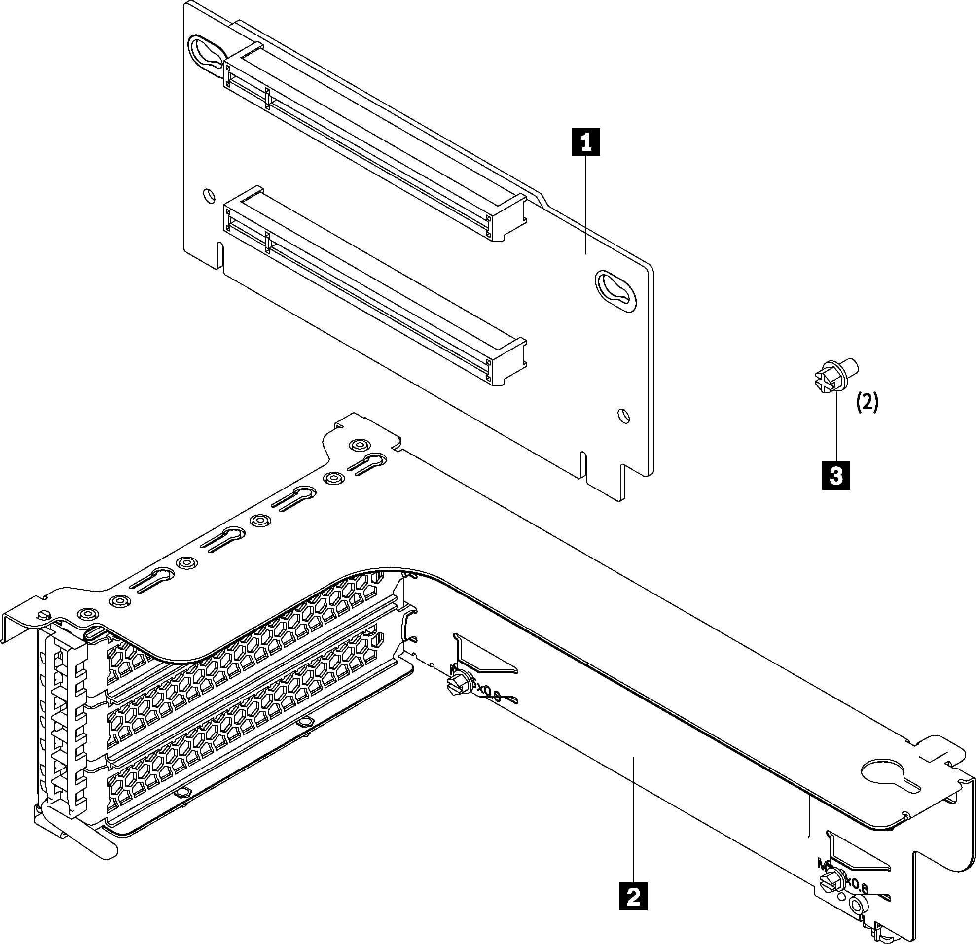 Lenovo Riser Card Kit for SR550/SR650x16/x8PCIE