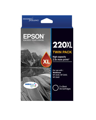Epson 220XL High Cap Black Twin Pack
