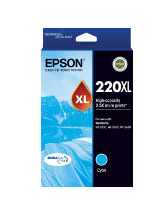 Epson 220XL Ink Cartridge, Cyan