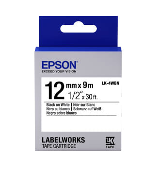 Epson C53S654101 label-making tape Black on White
