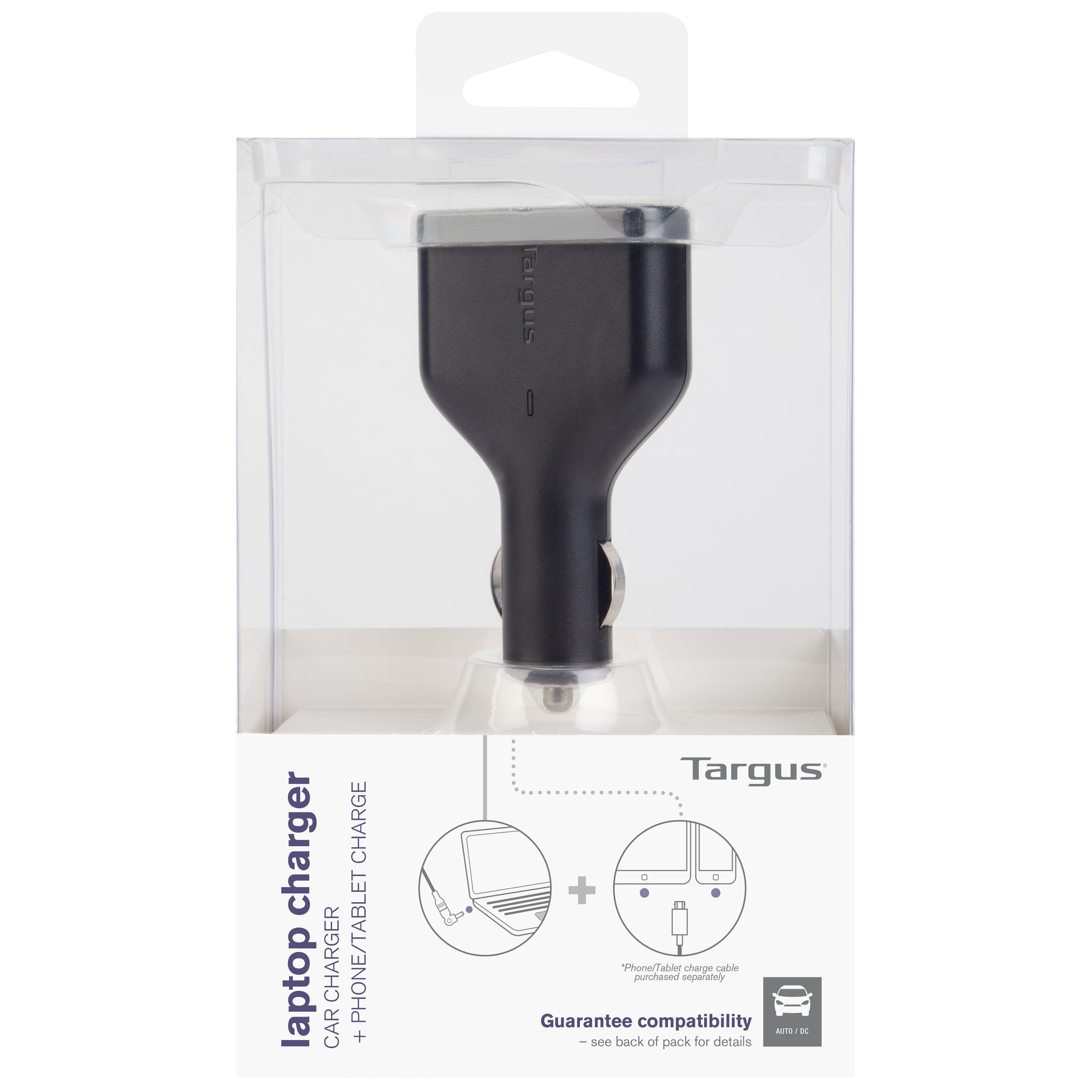 Targus Laptop Car Charger + with USB Fast Charger