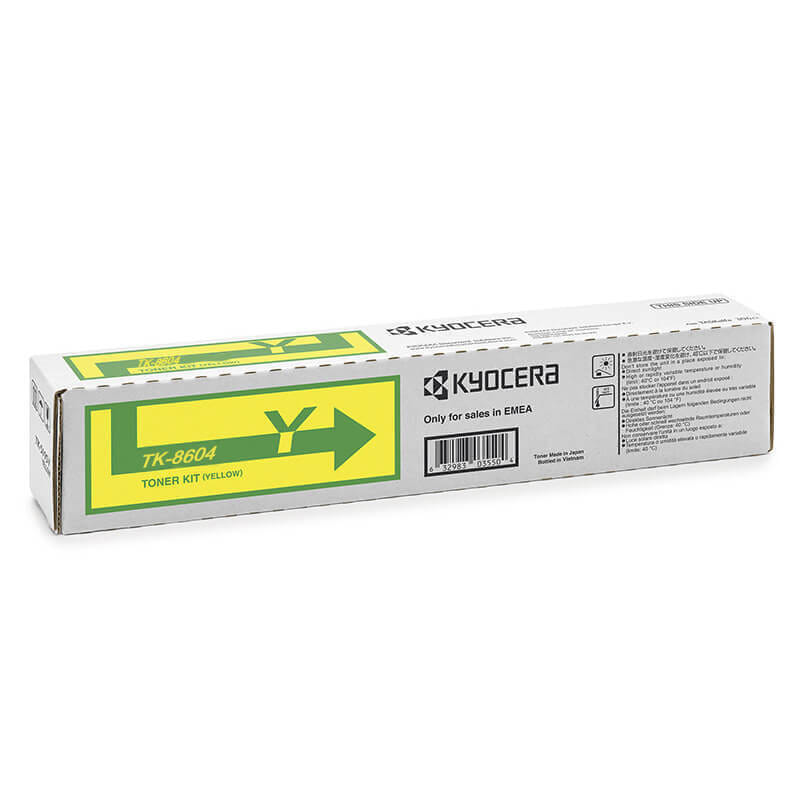 Kyocera TK-8604Y Toner Kit Yellow - For C8650DN