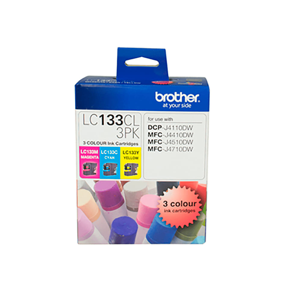Brother LC133 Value Pack 1xCyan/Mgenta/Yel