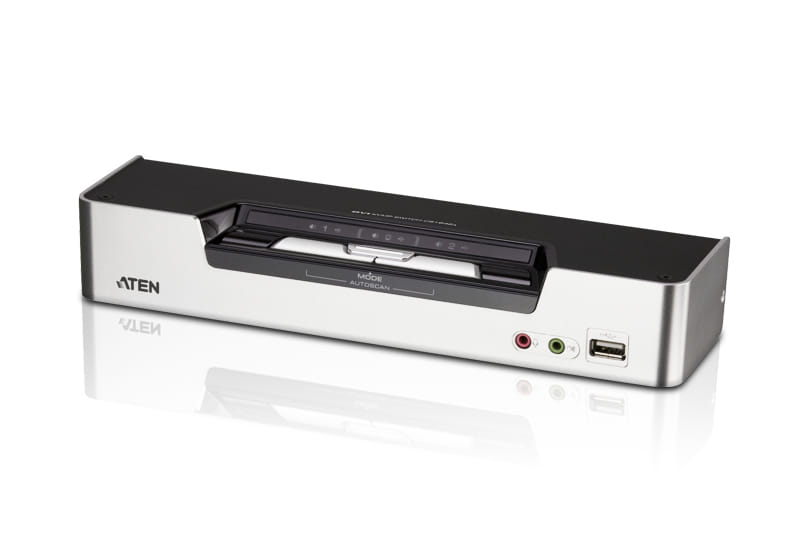 ATEN 2-Port USB Dual-View DVI KVMP Switch with Audio and USB 2.0 Hub(Cables Included)