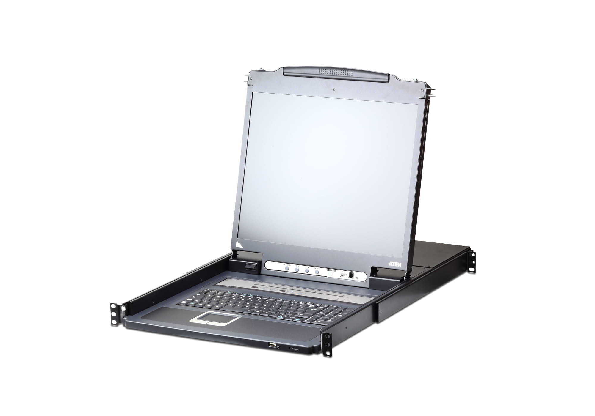 Aten 17" 8-Port PS/2-USB VGA LCD KVM IP Switch With USA