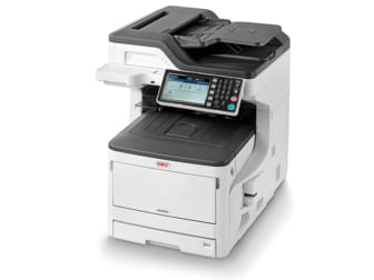 Oki MC853DNX A3 MFP Colour Laser Printer With 3 Paper Trays & Castor Base