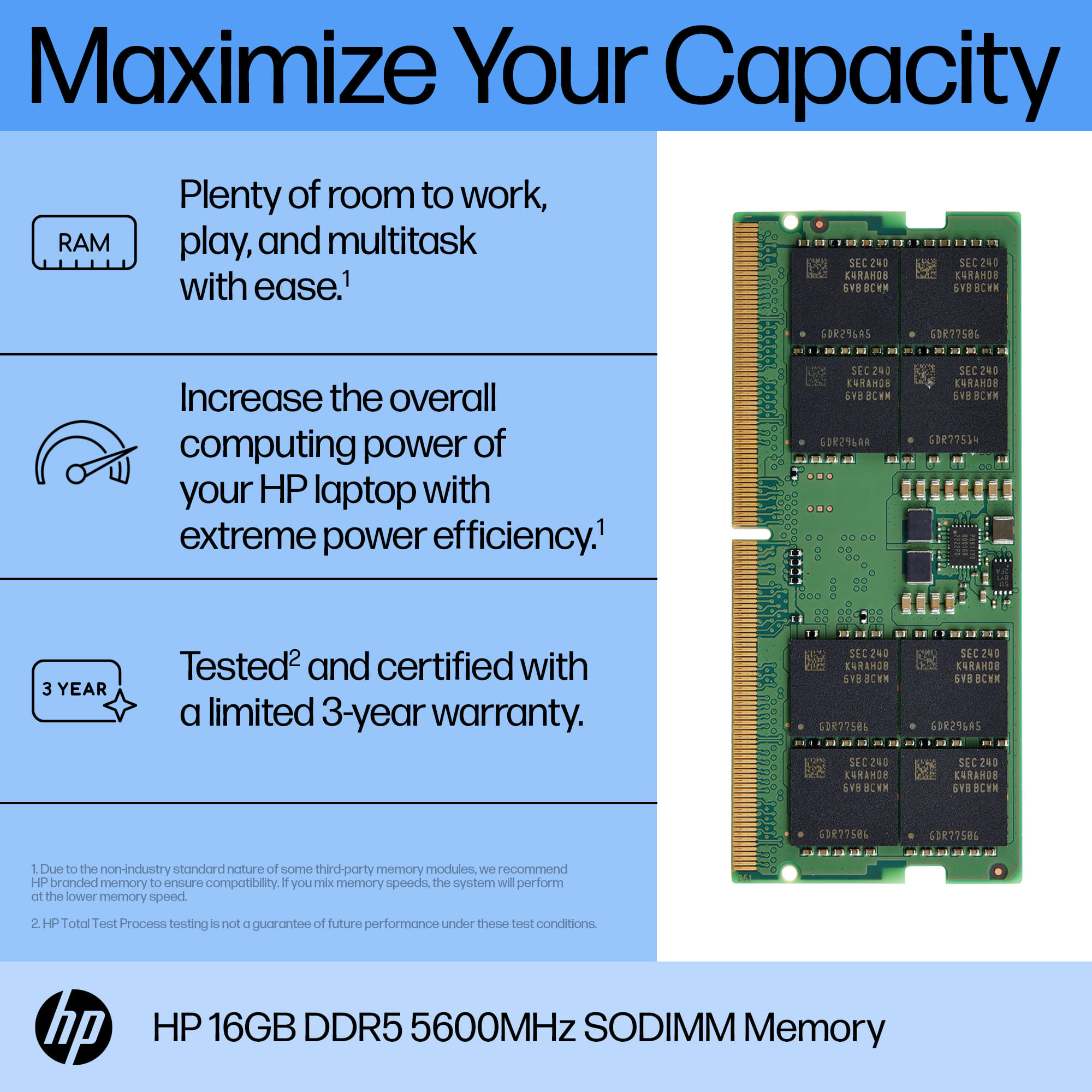 HP 16GB DDR5 5600 SODIMM Memory