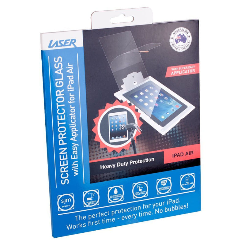 Laser Screen Protective Glass with Easy Applicator for iPad Air