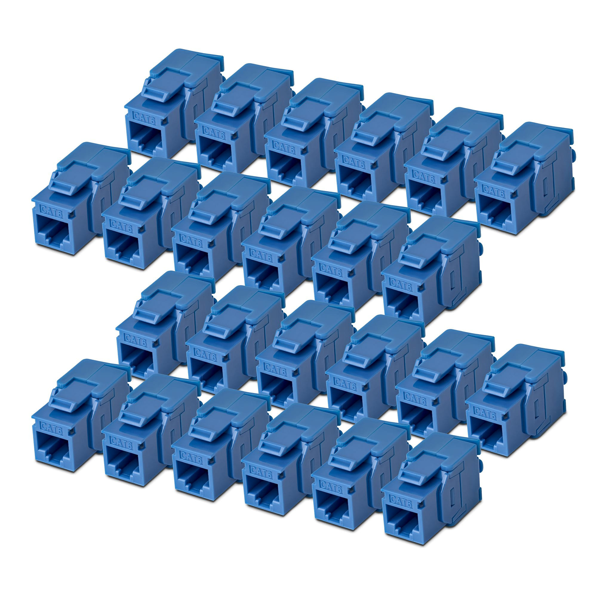 Startech Cat6 Keystone Jack 24-Pack 180-Deg Blue