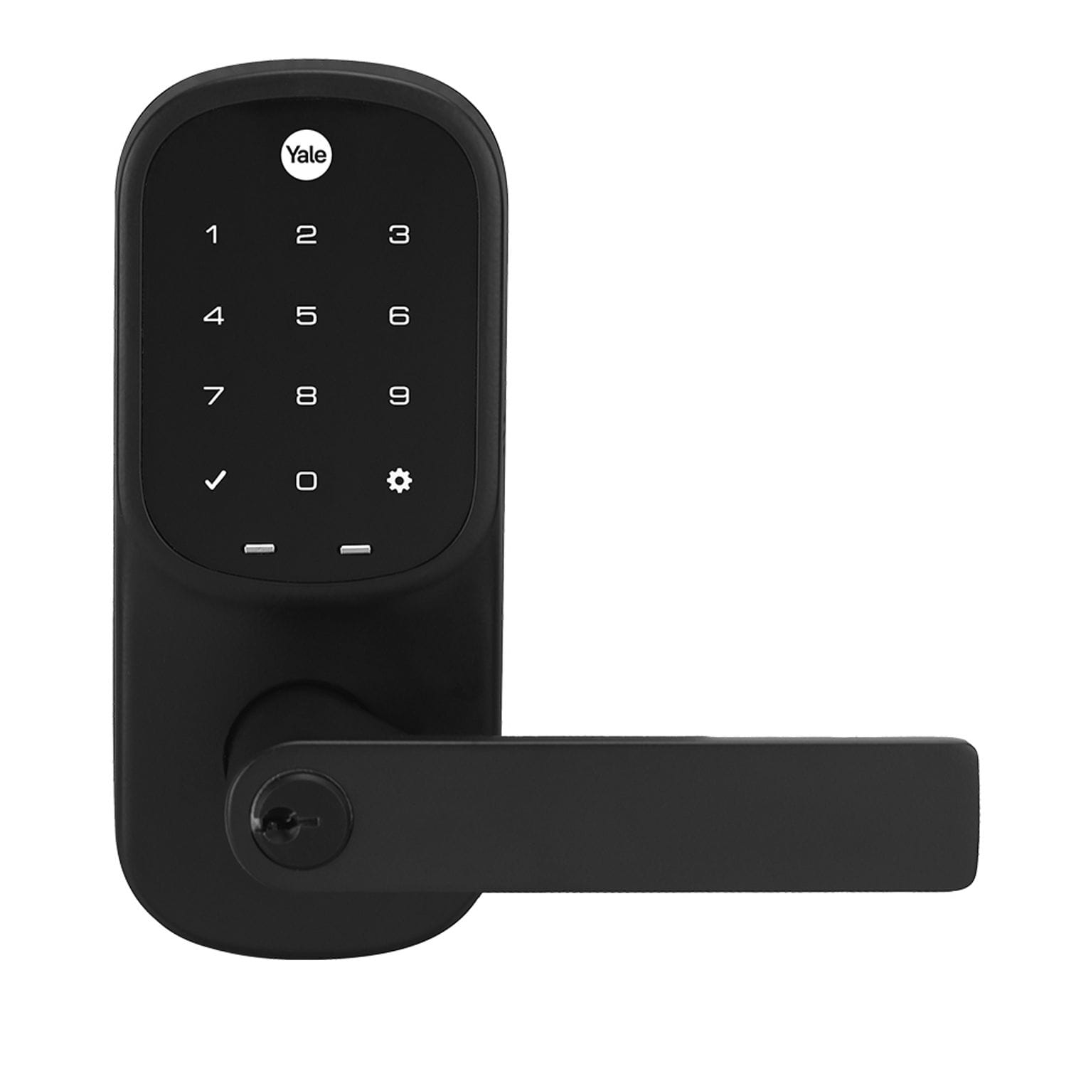 Yale Assure Keyed Lever Matt Black With Yale Home