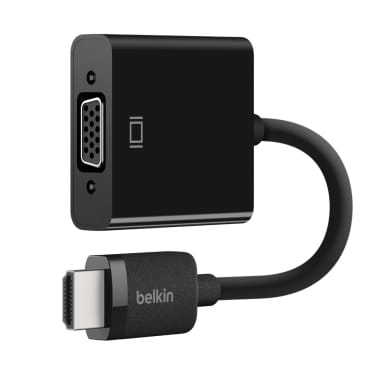 Belkin Video Cable Adapter 2.5 m VGA (D-Sub) HDMI Type A (Standard) Black