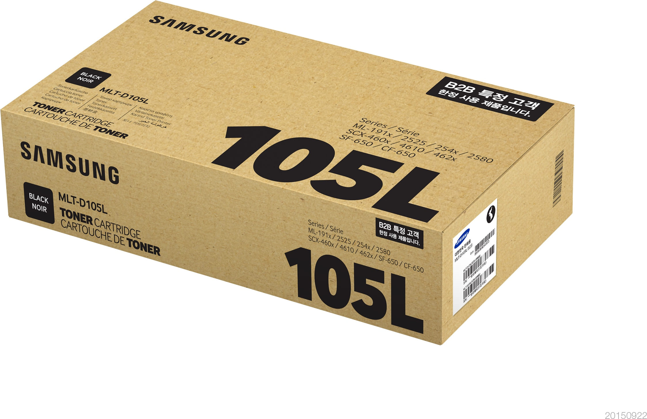 Samsung SCX-4623F ML2850N ML-254X MLT-D105L BK2.5K