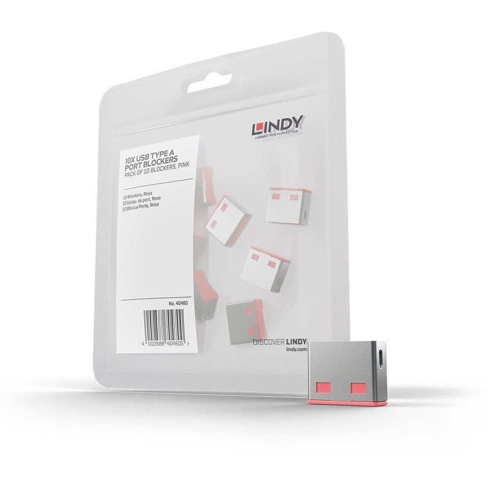 Lindy USBA Port Blocker 10Pack w/o Key - Pink