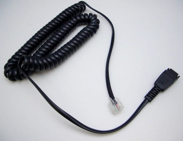 Jabra 2m Coiled Quick Disconnect To RJ-45 Cable