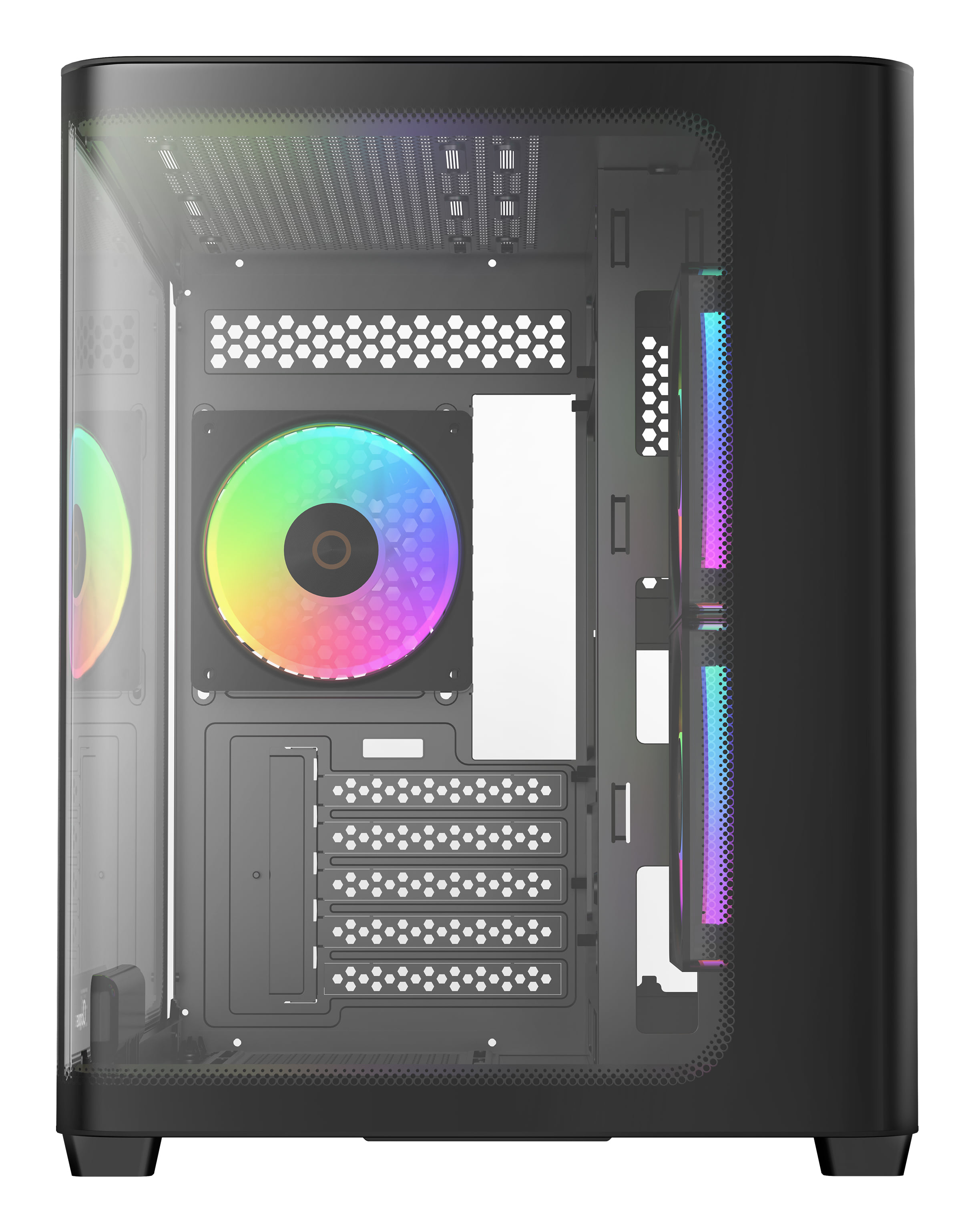 Ocypus Iota C50 Curve ARGB Mid Tower Micro-ATX Case - Black
