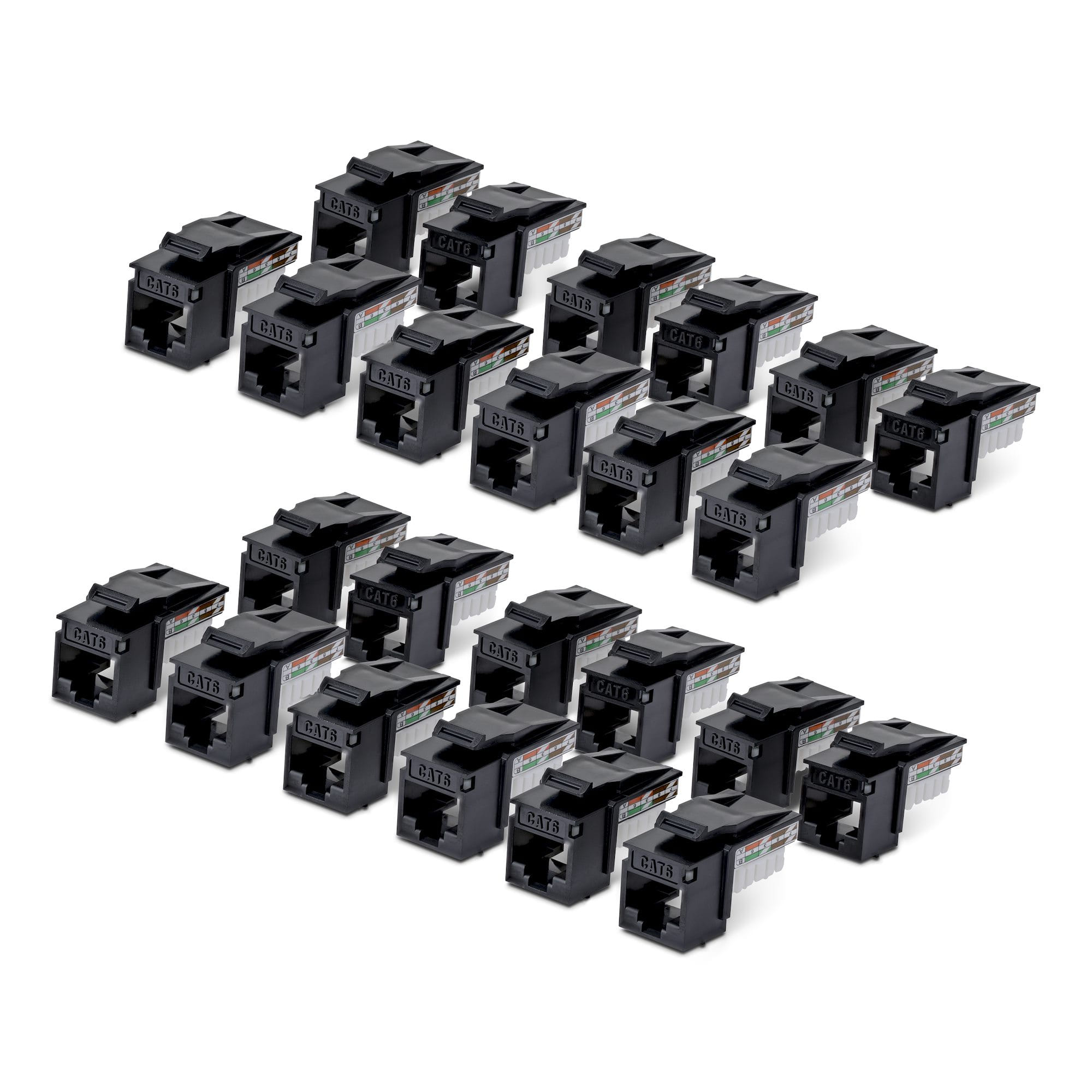 Startech Cat6 Keystone Jack 24-Pack 90-Deg 110 BK
