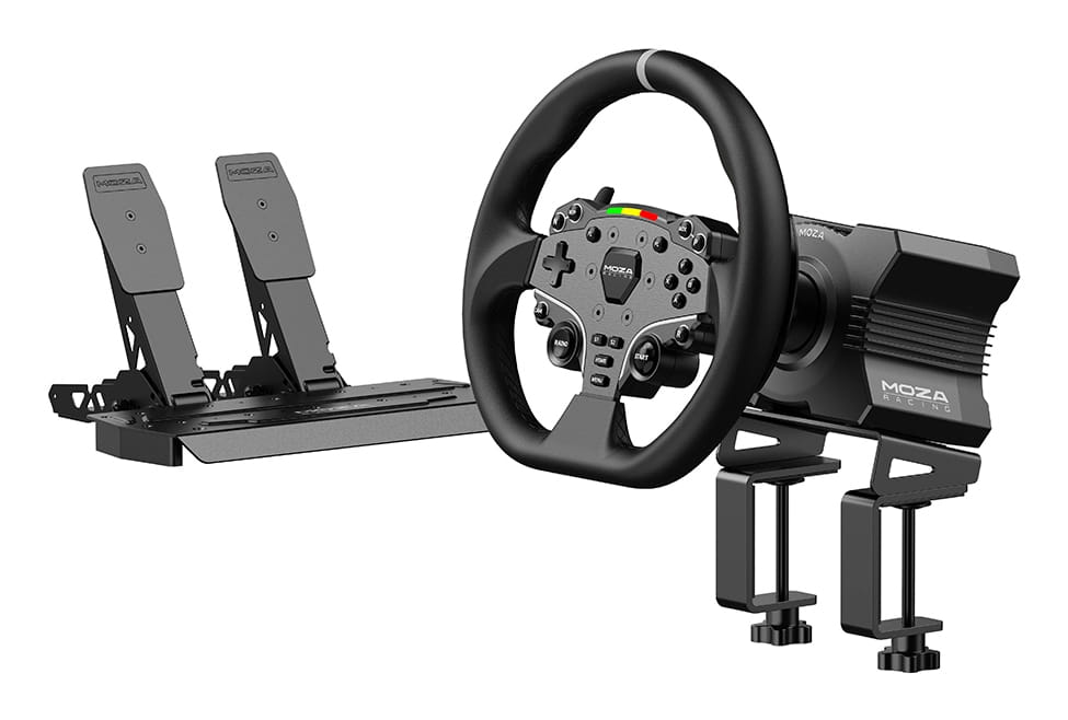 Moza R5 Bundle Racing Wheel & 2 Pedals For Pc