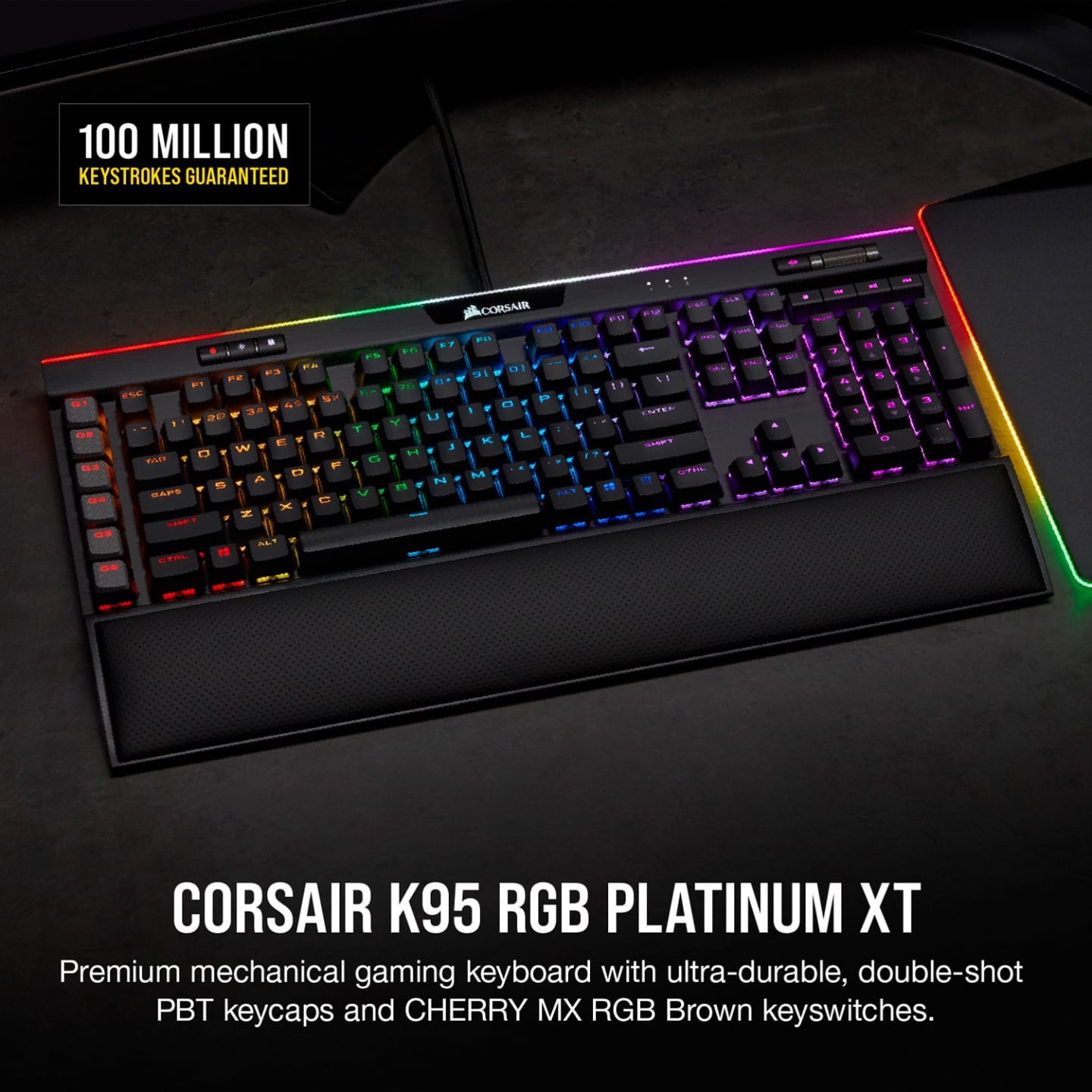 Corsair K95 RGB Platinum XT Mechanical Gaming Keyboard - Cherry MX Brown