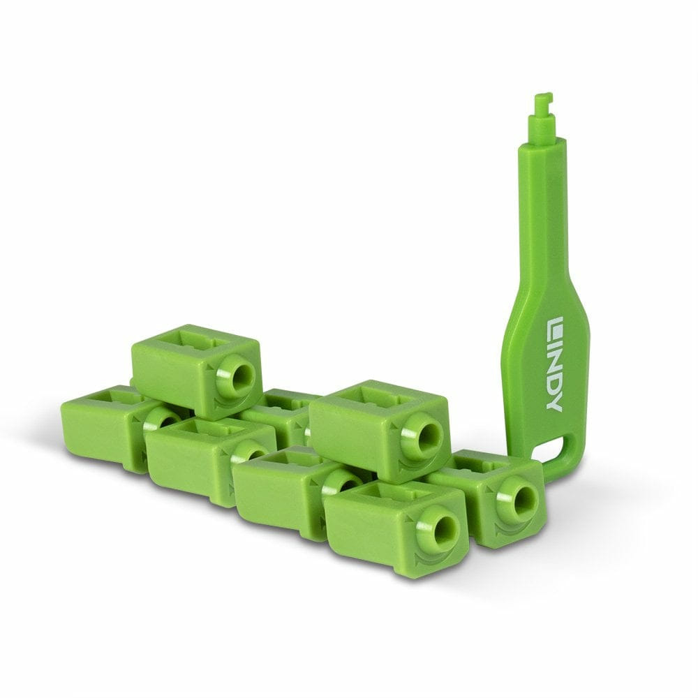 Lindy SFP Port Blocker 10-pack + Key Green
