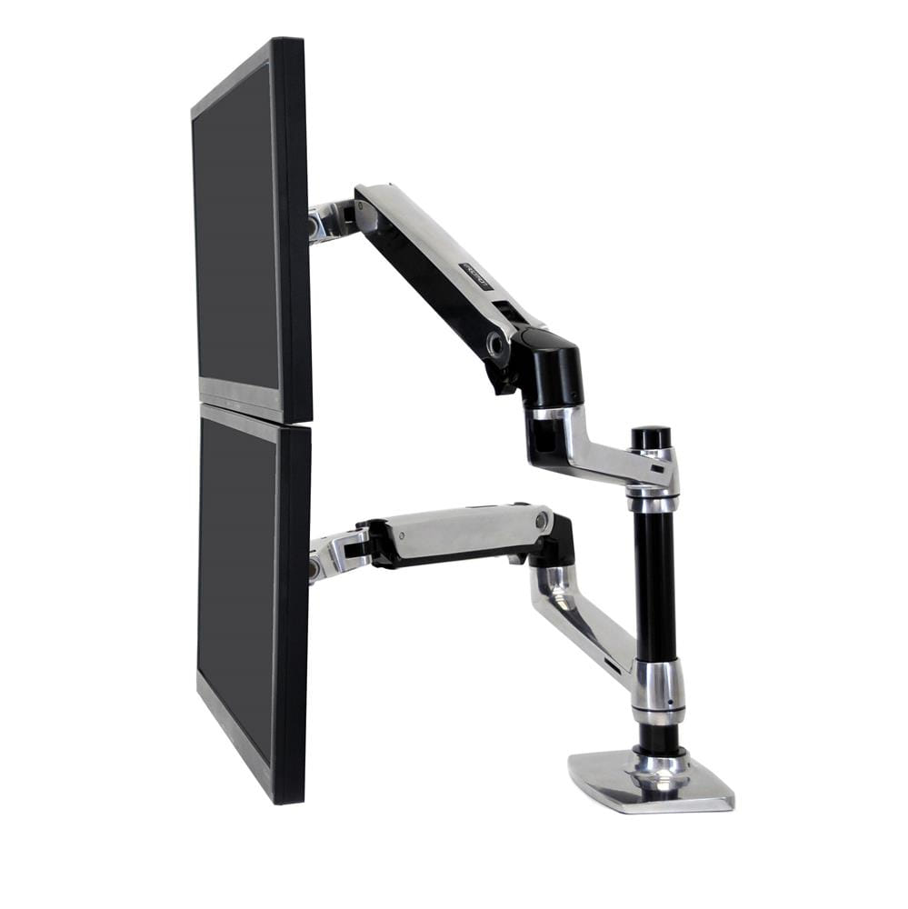 Ergotron LX Dual LCD Vertical Arm Polished