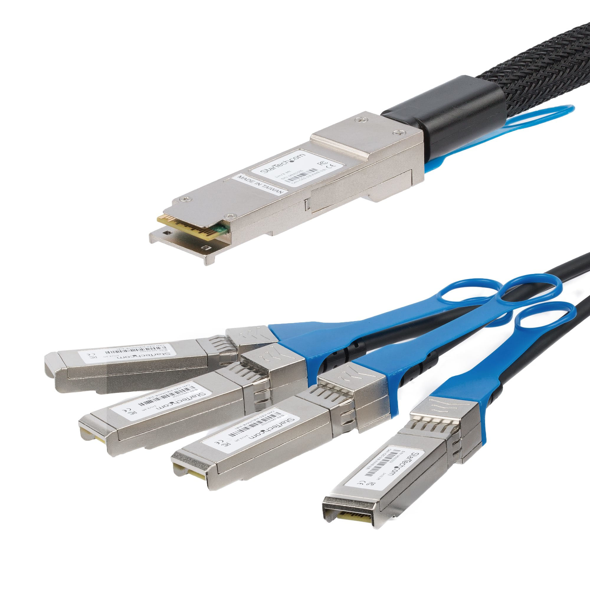 StarTech MSA Compliant QSFP+ 1m Direct-Attach Breakout Cable