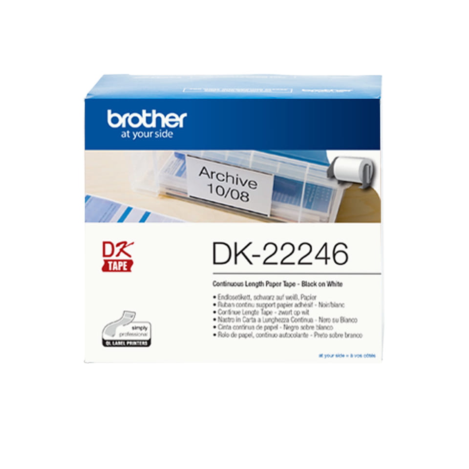 Brother Label-Making Tape 103mmx30.48m Black on white