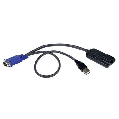 DELL 470-ABDL Cable interface/gender adapter 1xNetwork - RJ-45 female 1xUSB 2.0 - Type A male/ 1xVGA - HD-15 male Black, Blue