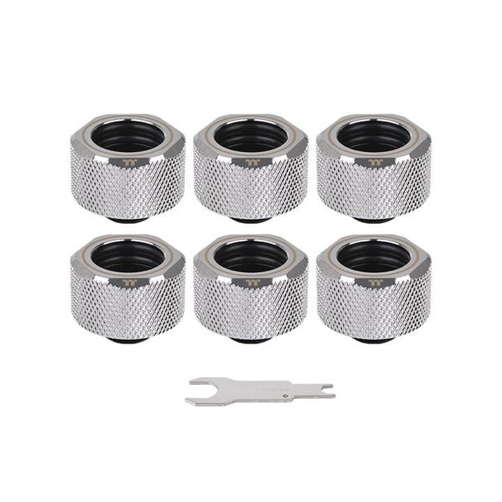 Thermaltake C-PRO G1/4 PETG Tube 16mm OD Compression - Chrome 6pk