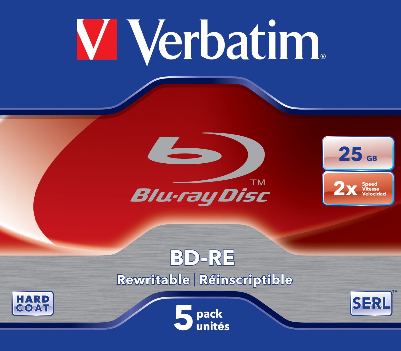 Verbatim Blu Ray BD RE 2X 25GB 5pack