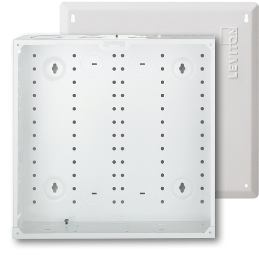 Leviton 14" Structured Metal Media Enclosure and Flush Mount Cover White