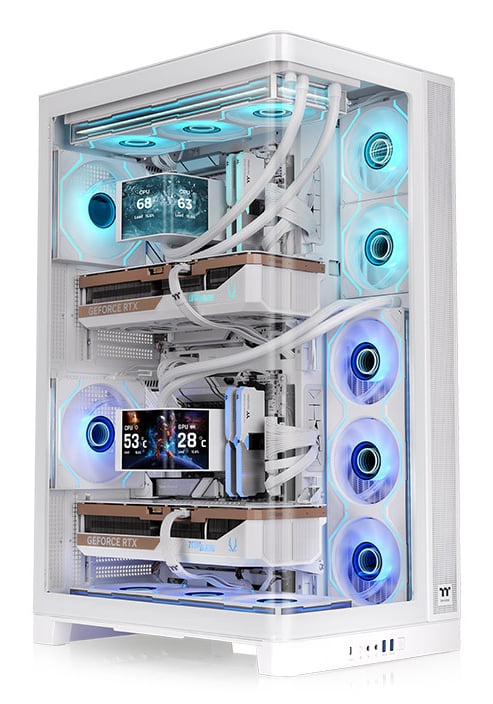 Thermaltake CAPO X Curved Tempered Glass Dual System Micro-ATX Case - Snow Edition