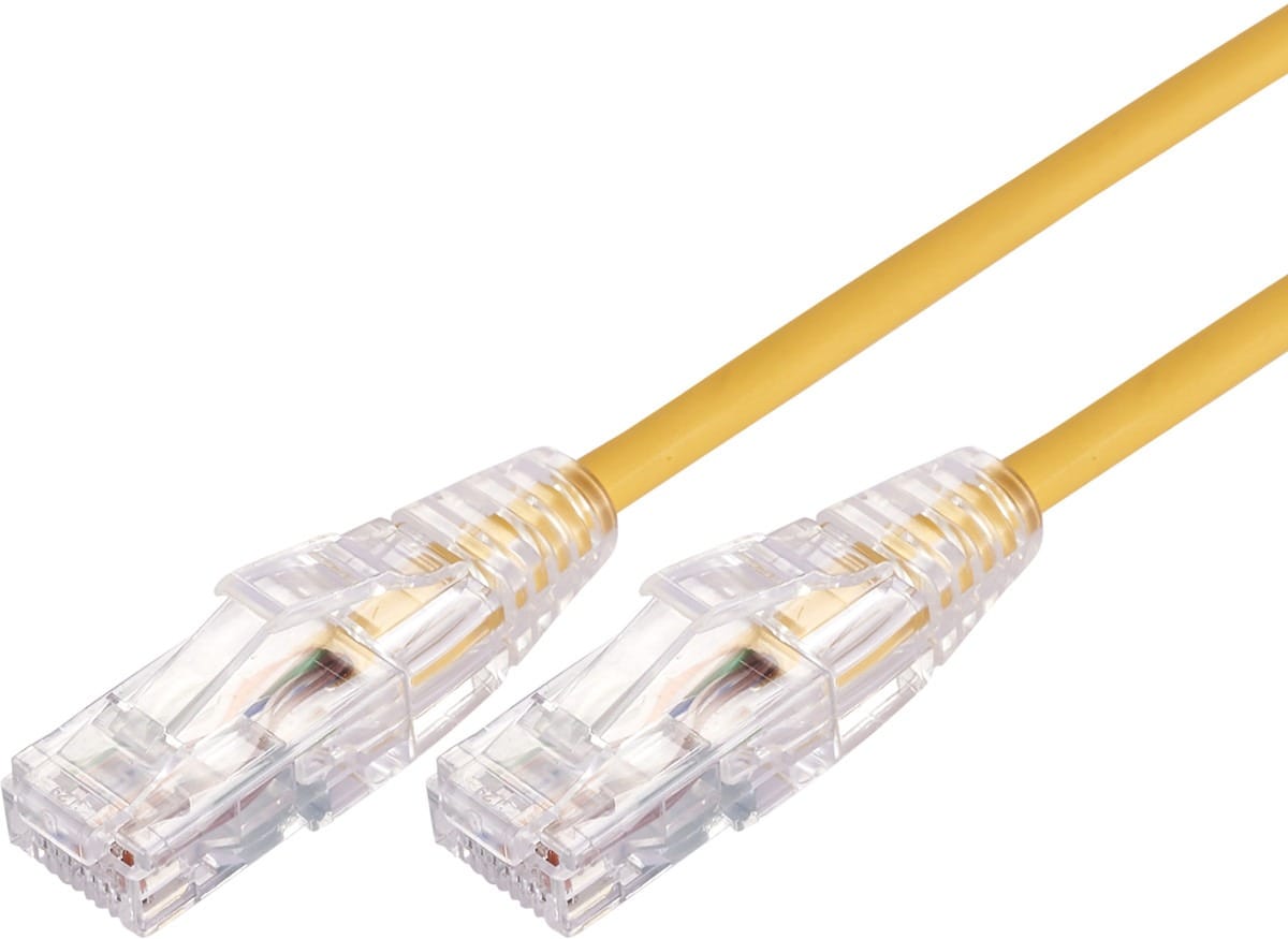 Comsol 1M Ultra Thin CAT 6A UTP Patch Cable Yellow