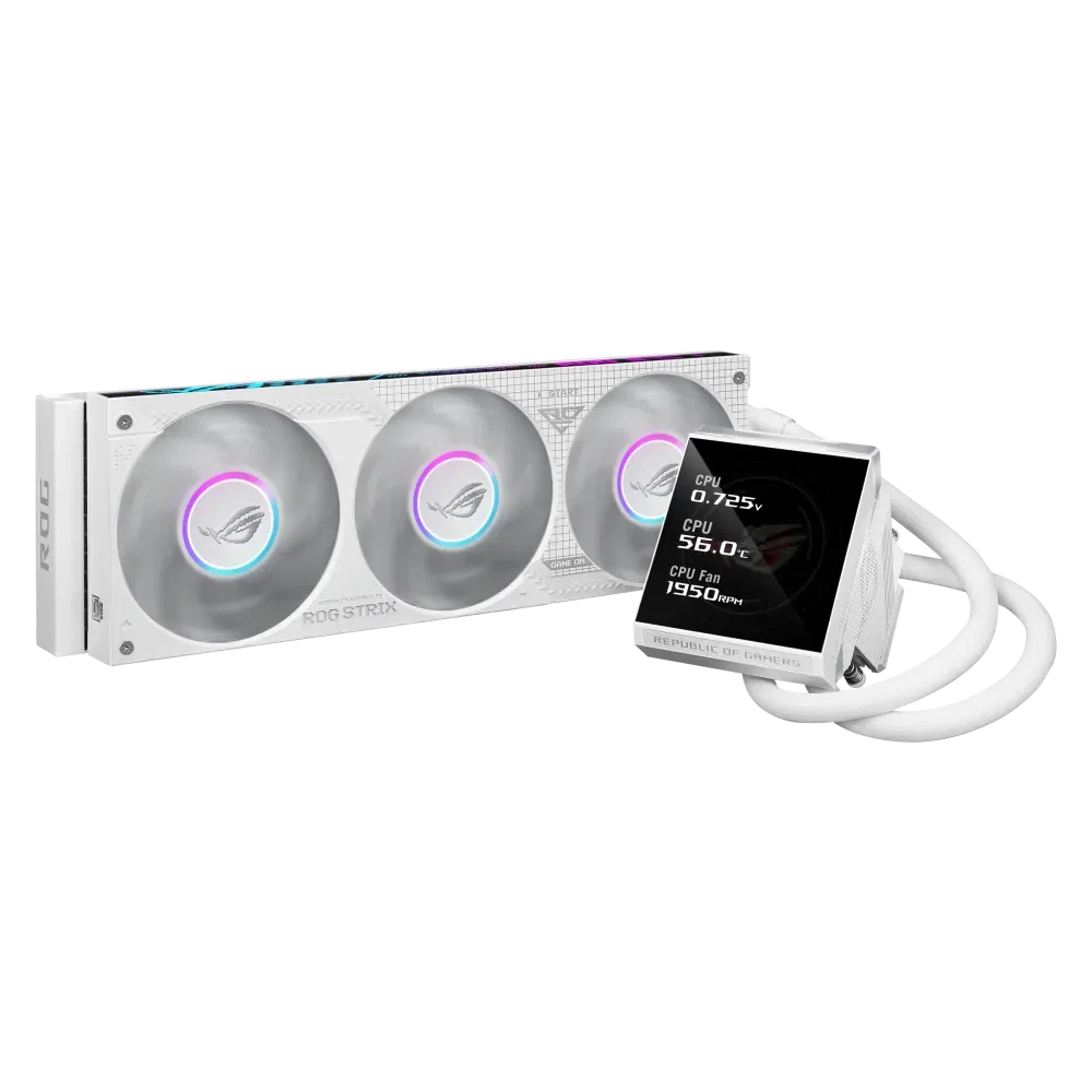 ASUS ROG Strix LC IV 360 ARGB LCD AIO Liquid CPU Cooler - White Edition