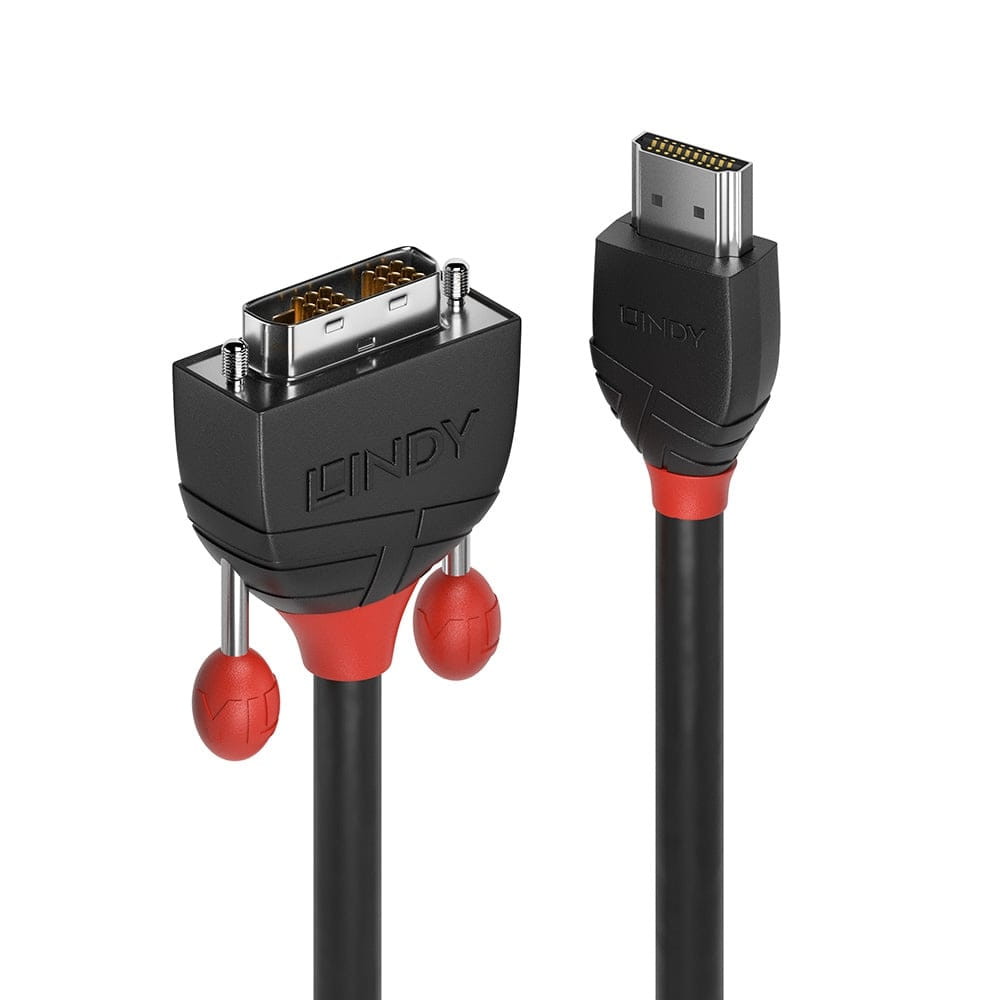 Lindy Video Cable 10m HDMI DVI-D Black Red