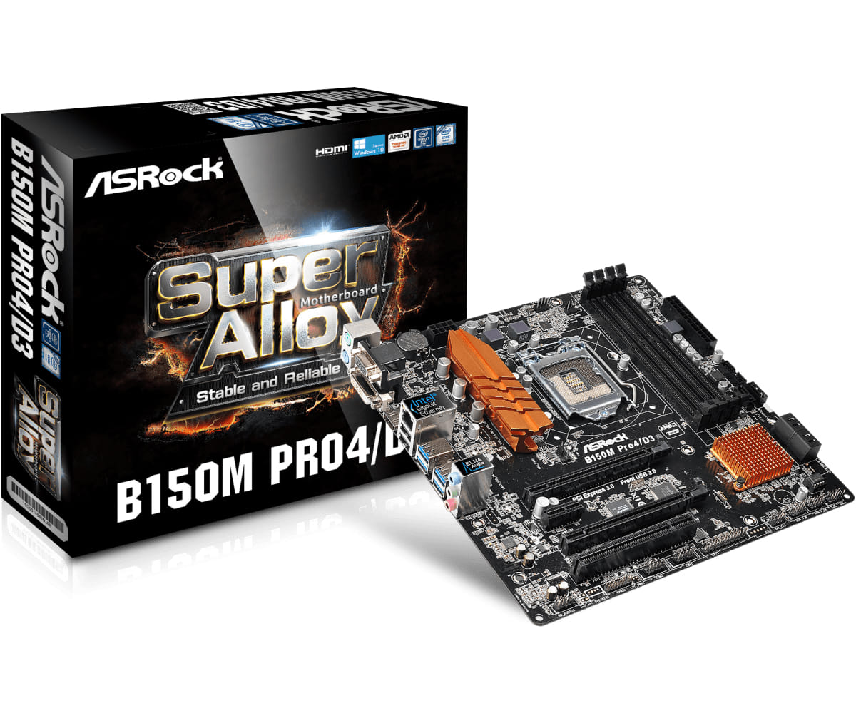 AsRock B150M PRO4/D3 LGA 1151 Micro-ATX Motherboard