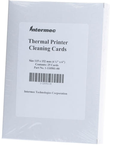 Honeywell 4" Cleaning Card Printer 25-Pack
